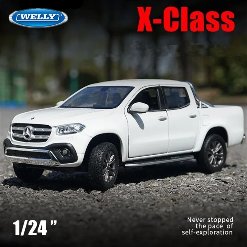 

WELLY 1:24 Mercedes-Benz X-Class Pickup Alloy Car Model Simulation Diecast Metal Toy Off-road Vehicles Car Model Gifts