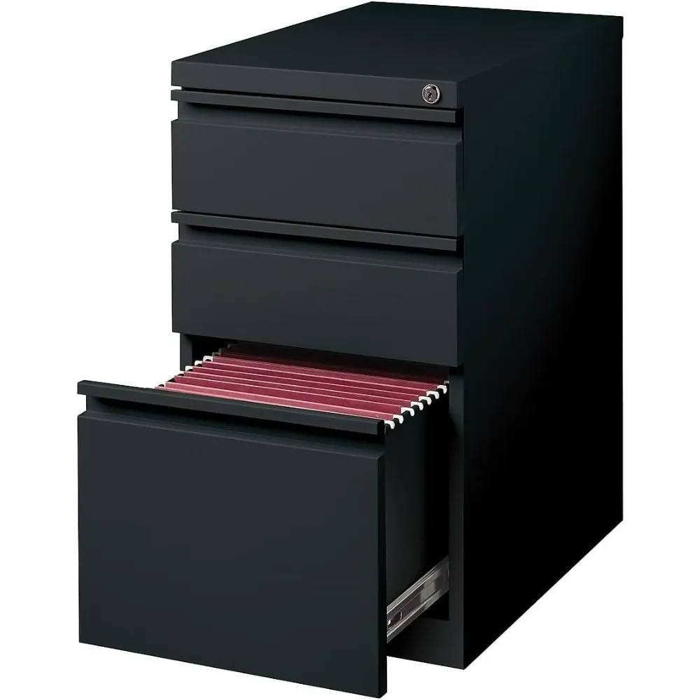 

3-Drawer Vertical File Cabinet, Letter Size Documents, Lockable, 19.88" D x 15" W x 27.75" H, Filing Cabinets