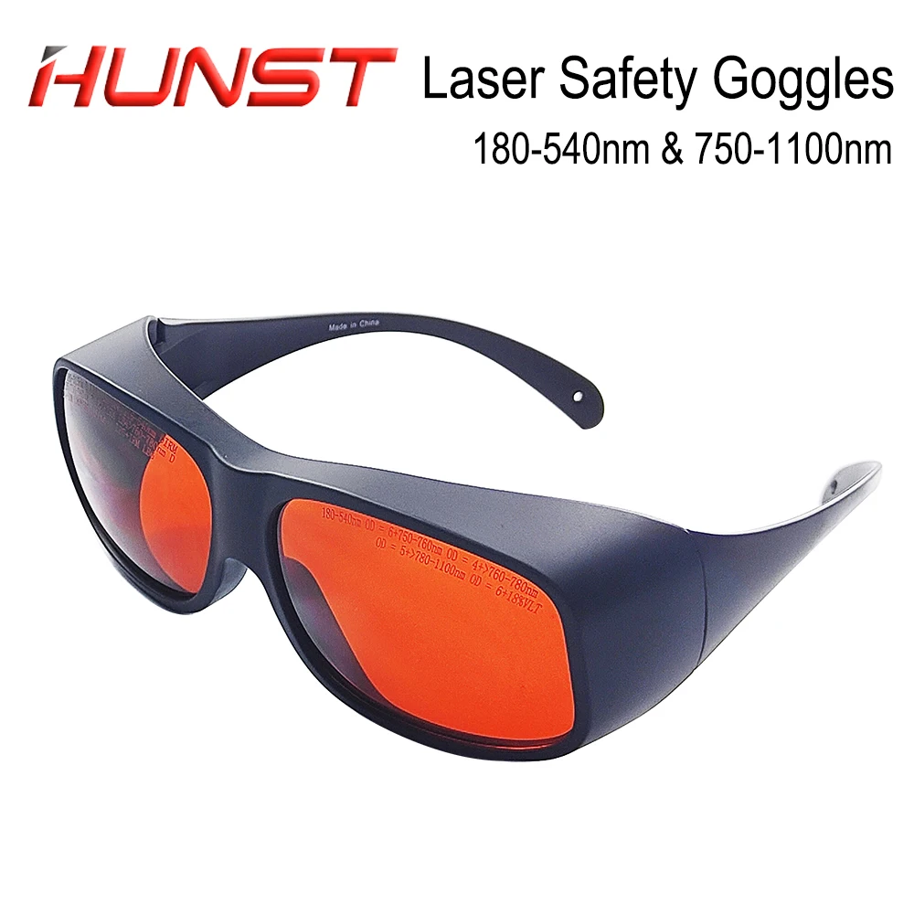 HUNST OD6+ UV Green Fiber Laser Safety Goggles Protective 355 & 532 & 1064nm Wavelength Glasses Shield Protection Eyewear.