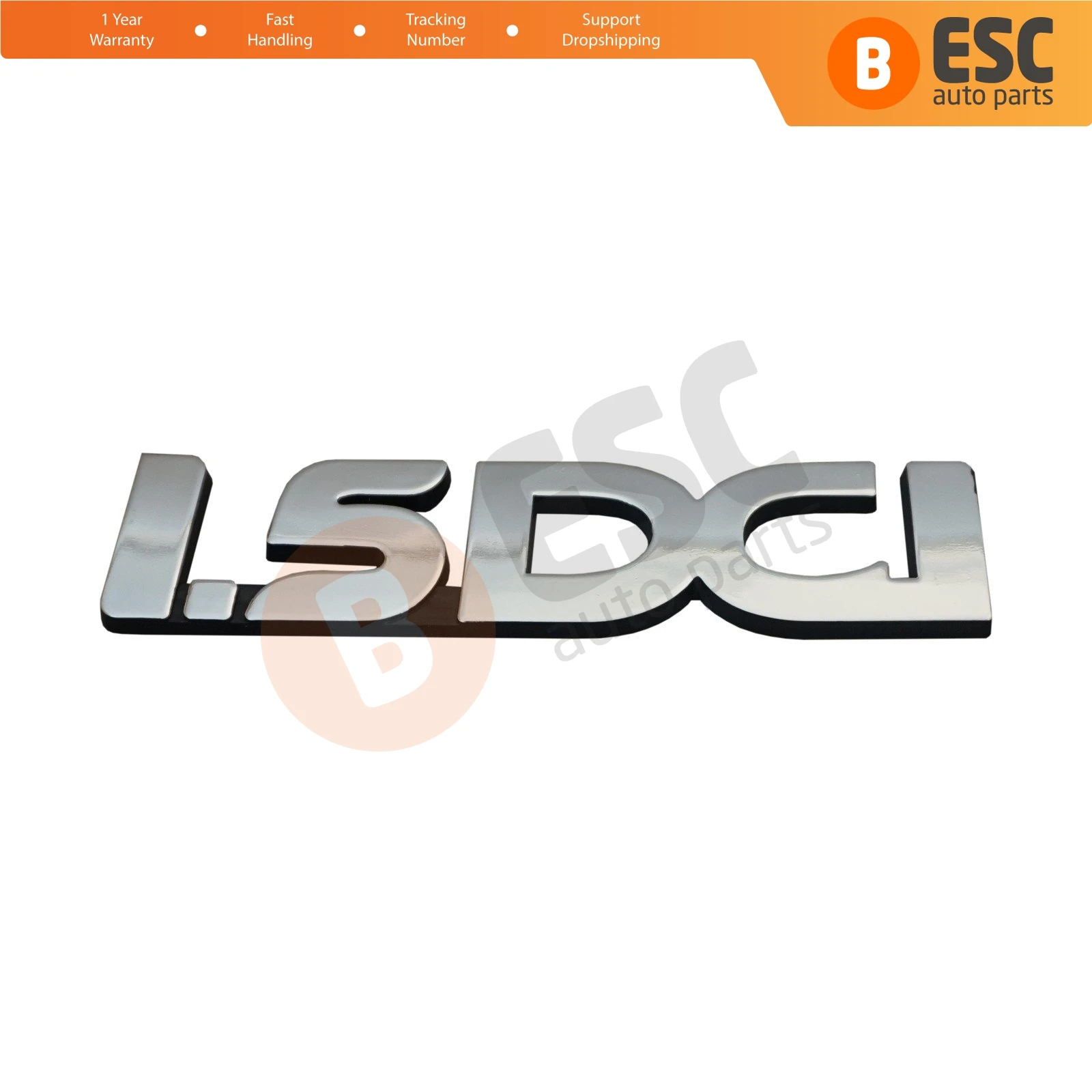 ESC Auto Parts ESP570 Chrome 1.5 DCI Badge Monogram Emblem for Dacia Fast Shipment Ship From Turkey Free Shipment Made in Turkey