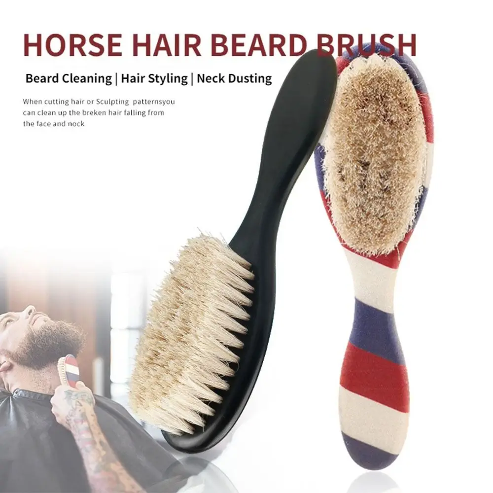 Professional Hair Removal Beard Brush Shaving Tools Mustache Clean Neck Duster Horse Hair Hair Brush Man