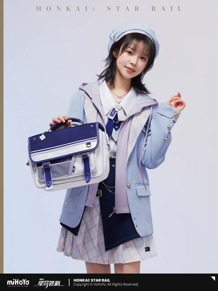 Original Official Game Honkai Star Rail Cosplay March 7th Theme Uniform Bag Fashion Satchel Student Gifts miHoYo