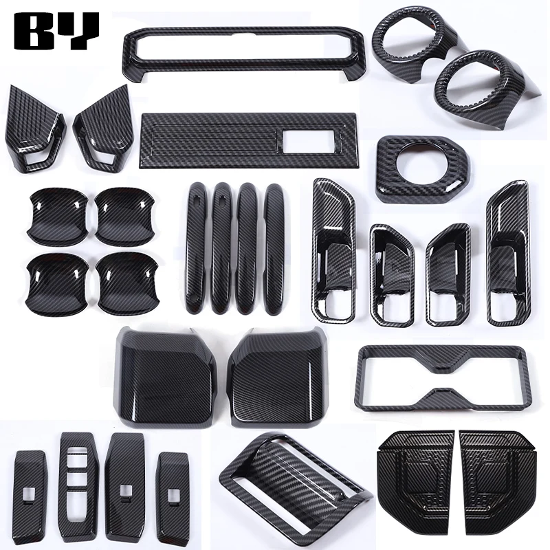 

for Toyota Land Cruiser Prado 2024 250 LC250 Car Interior Carbon Fiber Dashboard Center Console Panel Cover Trim Accessories