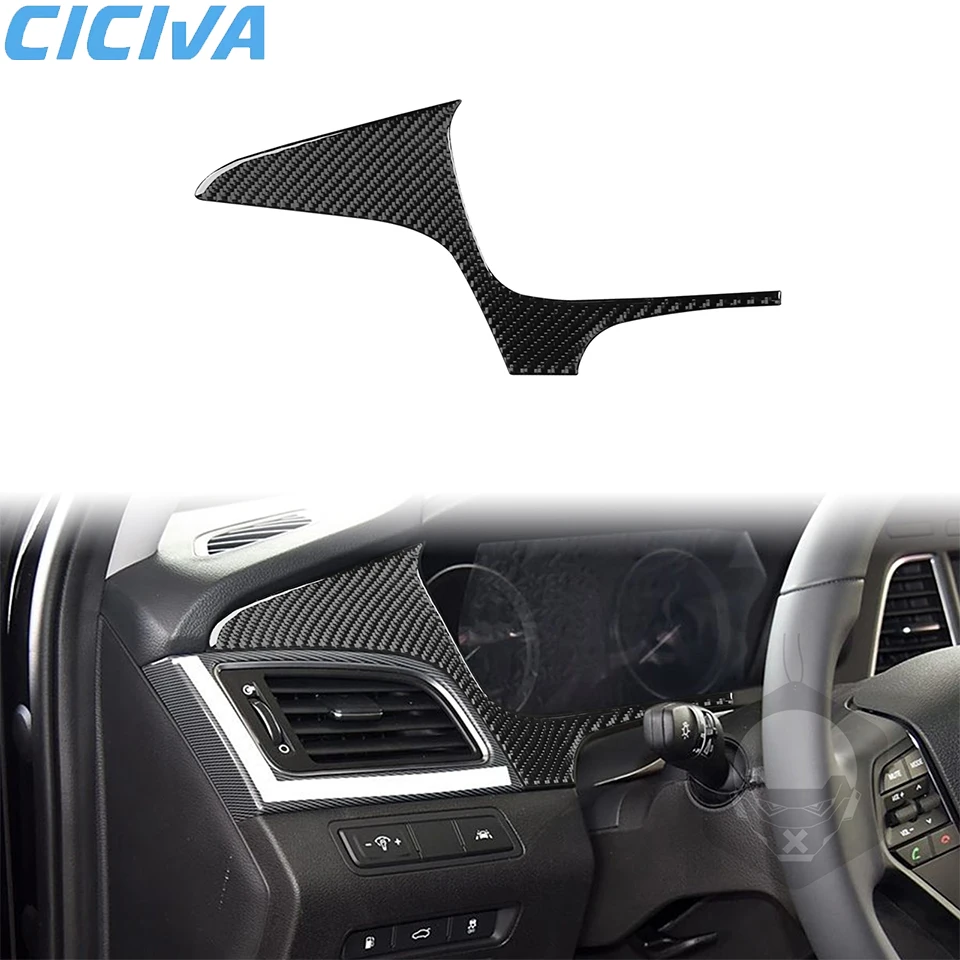 

Soft Carbon Fiber Instrument frame Car Interior Decoration Sticker For Hyundai Sonata 9th 2015-2017