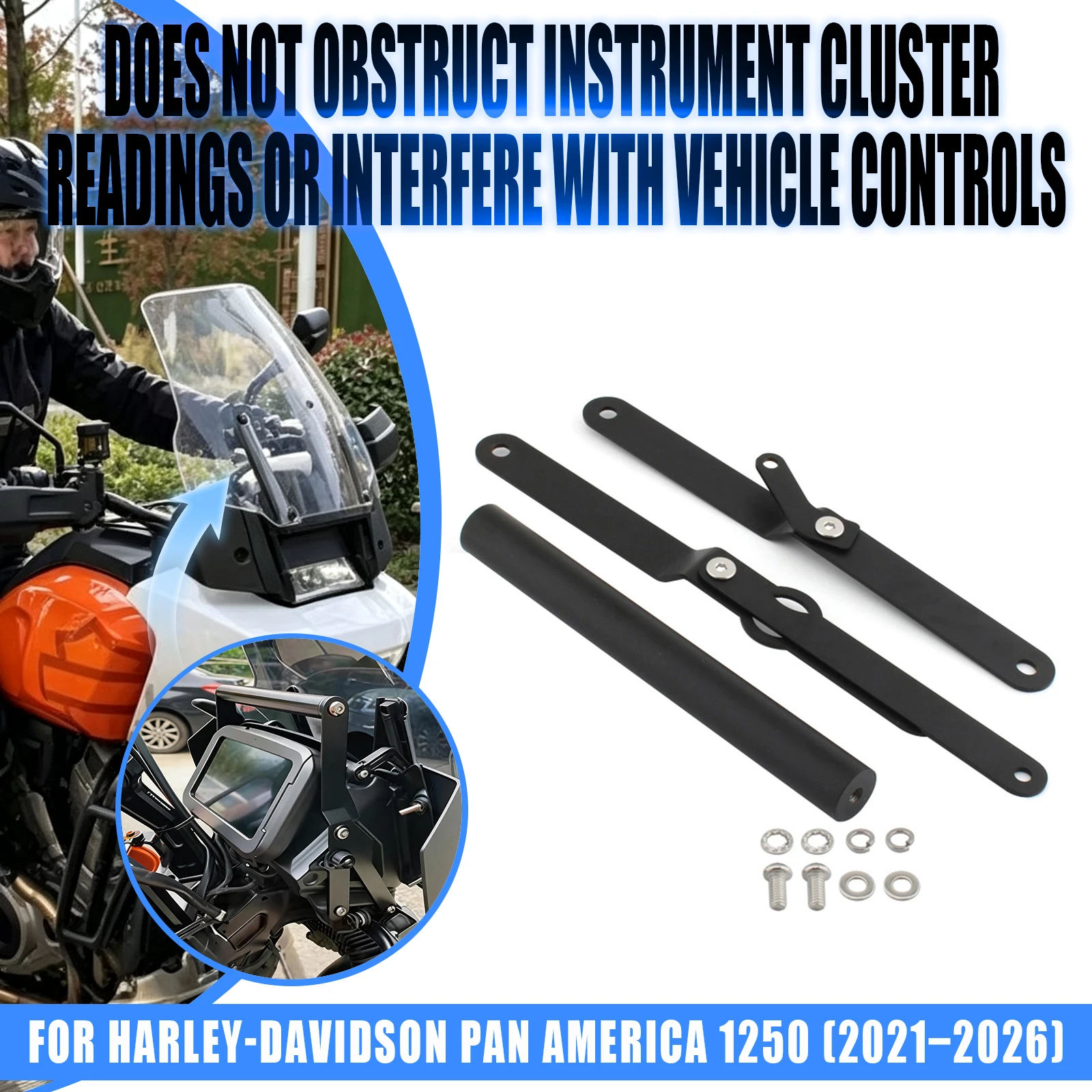 Motorcycle GPS Navigation Phone Holder Mount Bracket For Harley Pan America 1250 2021 2022 2023 2024 2025 2026