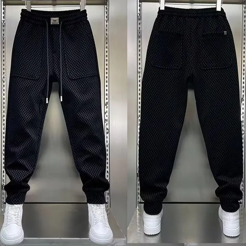 

Spring New Men's Joggers American High Street Sports Trousers Advanced Fabric Sweatpants Men's Clothing 2025