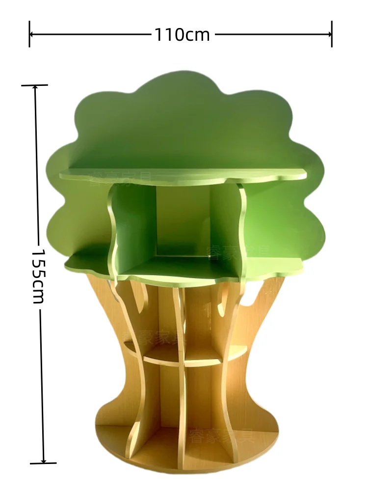خزانة كتب حديثة متعددة الوظائف يمكن أن تكون أرفف مدرسية بتصميم على شكل شجرة لغرفة نوم الأطفال بشكل جميل