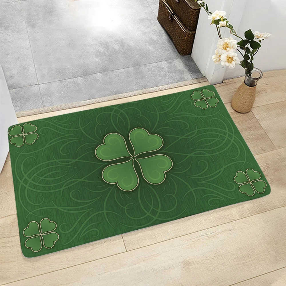 CLOOCL Four-leaf Clover Doormat Printed Floor Mat Rugs Hallway Kitchen Carpet Bedroom Doormat Home Decoration