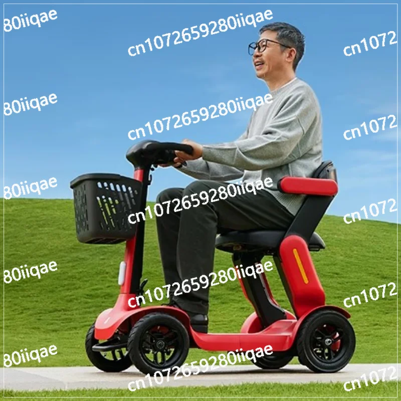 

Smart Lightweight Electric Scooter 4 Wheel for Elderly City Family Foldable Portable Mobility Scooter Turn Slow Down 250W 36V