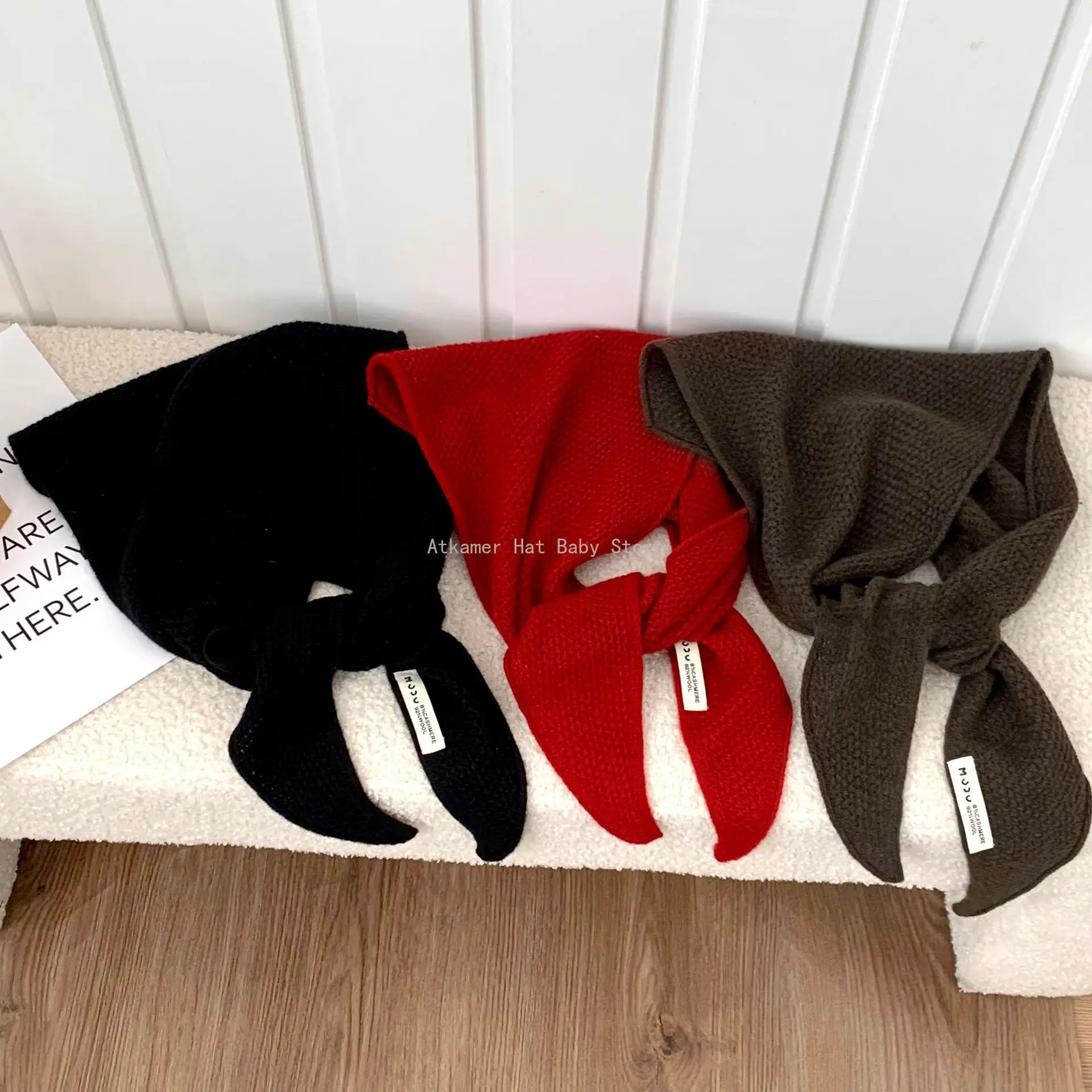 

Нишевый шерстяной вязаный треугольный шарф для женщин, платок, вязаный шарф, многофункциональный теплый вязаный шарф