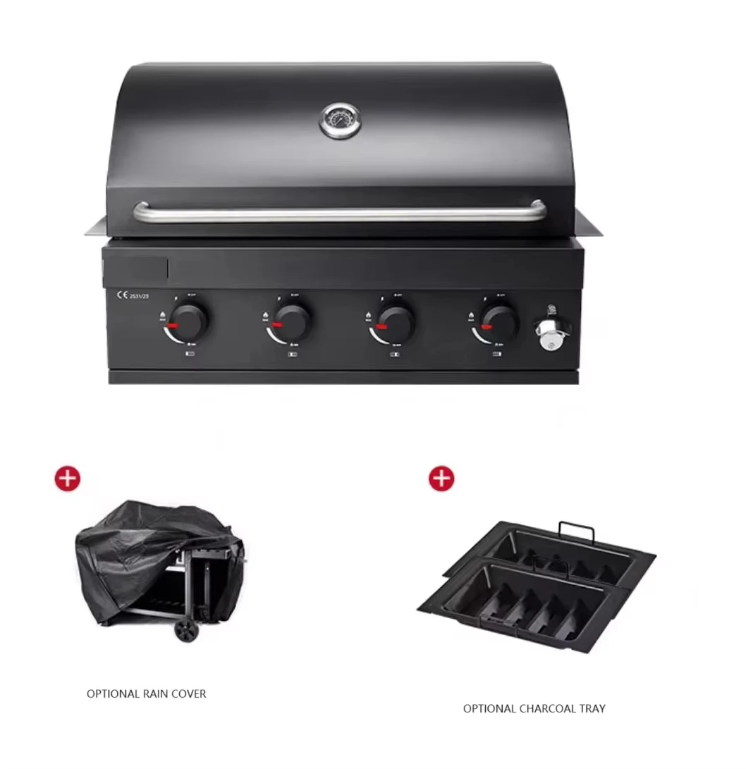 Barbecue Bbq Grills Gas Built in Grill Outdoor Cooker with Oven and Portable 4 burner Grill Machine