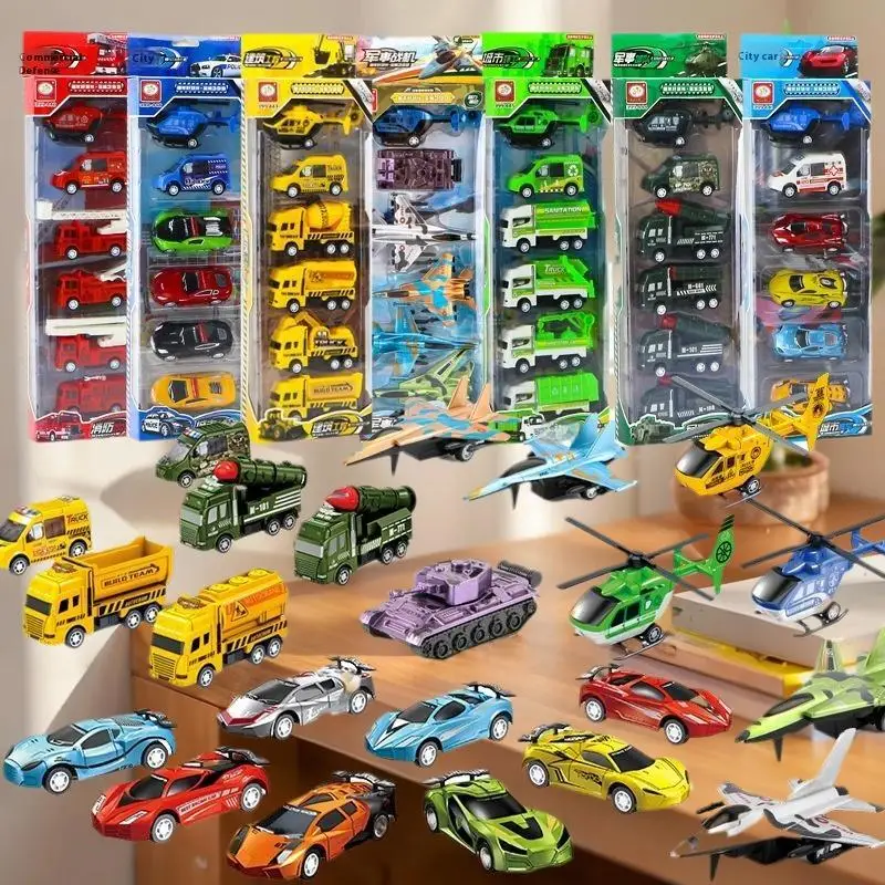 Jouets passionnants pour garçons : 4/6 pièces, modèles de camions d'ingénierie et d'assainissement, super cadeaux