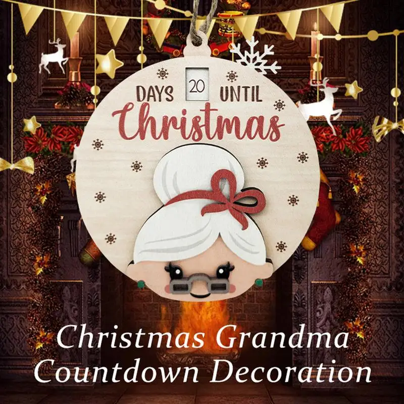 Countdown To Christmas Slider Wooden Until Christmas Countdown Sign Christmas Grandma Christmas Clock Countdown Until Christmas