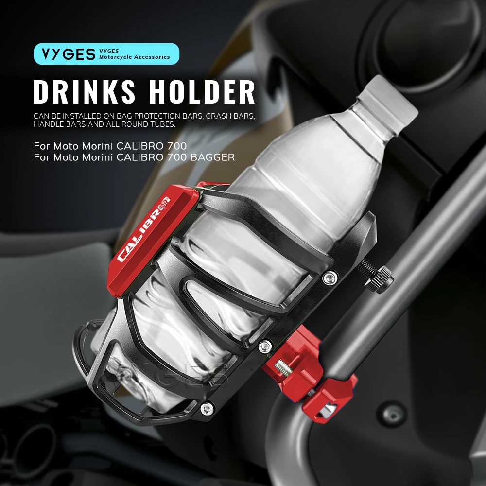 For Moto Morini CALIBRO 700 BAGGER CALIBRO700 BAGGER Motorcycle Beverage Water Bottle Cage Drinks Holder Water Cup Holder