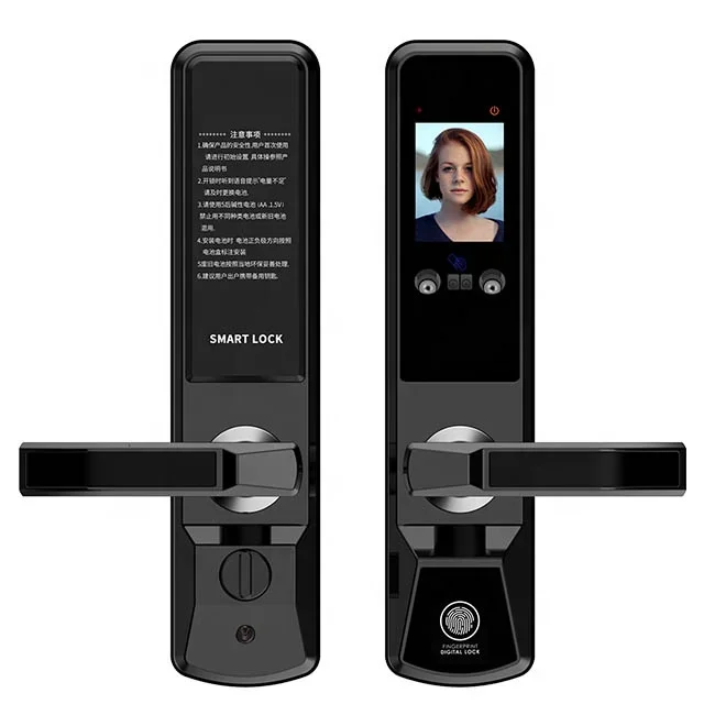 

Huaruilock Economical Zink Alloy Fingerprint Glass Door Lock Face Recognition Smart Door Lock Manufacturer