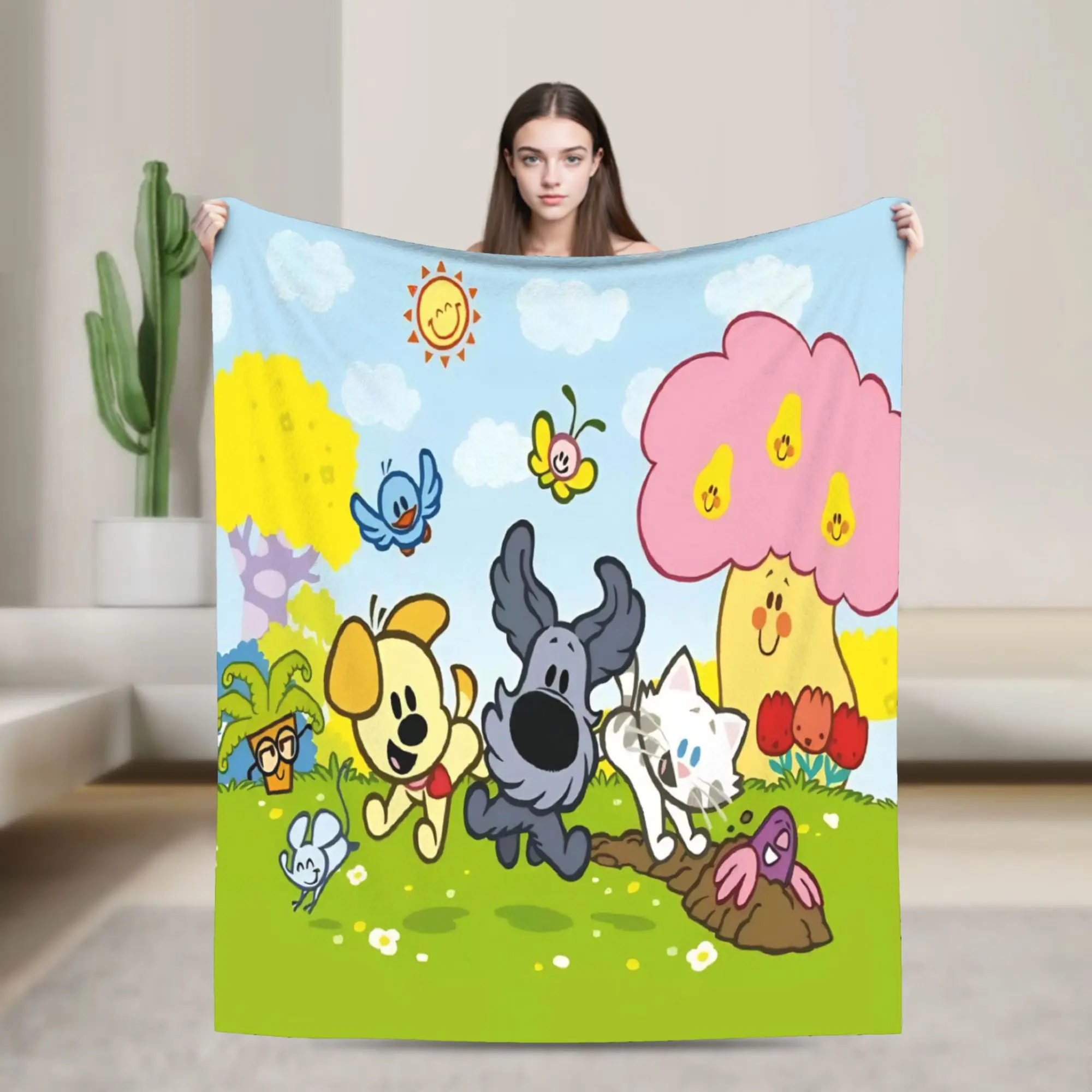 Comfort Woezels And Pips  Blanket Accessories Sofa Decorative  Throws And Blankets Super Soft Fleece for Couch