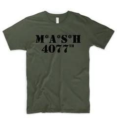 Top M A S H 4077 Military Army Green US Marines RAF Retro MASH 4077TH T Shirt harajuku oversized men clothing graphic t shirts