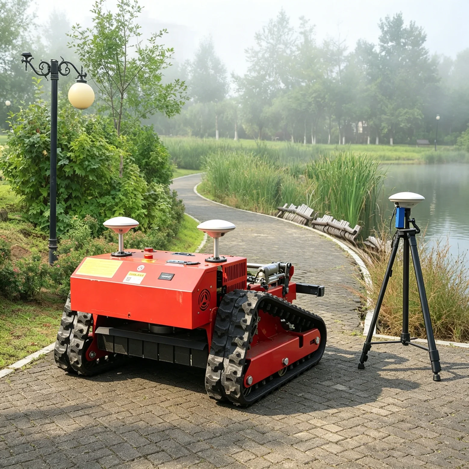Customized Landscape Greening Slope Lawn Remote Control Mower Rubber Track Mower Remote Control