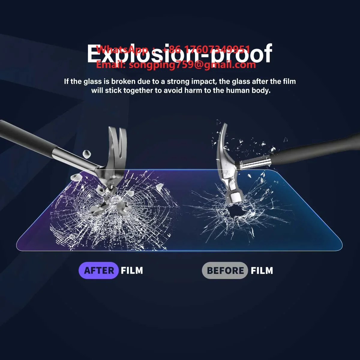 TPU Windshield Protection Film with UV Proof Privacy & Anti Scratch Features 4 Mil Thickness Window Tint for Car Windows