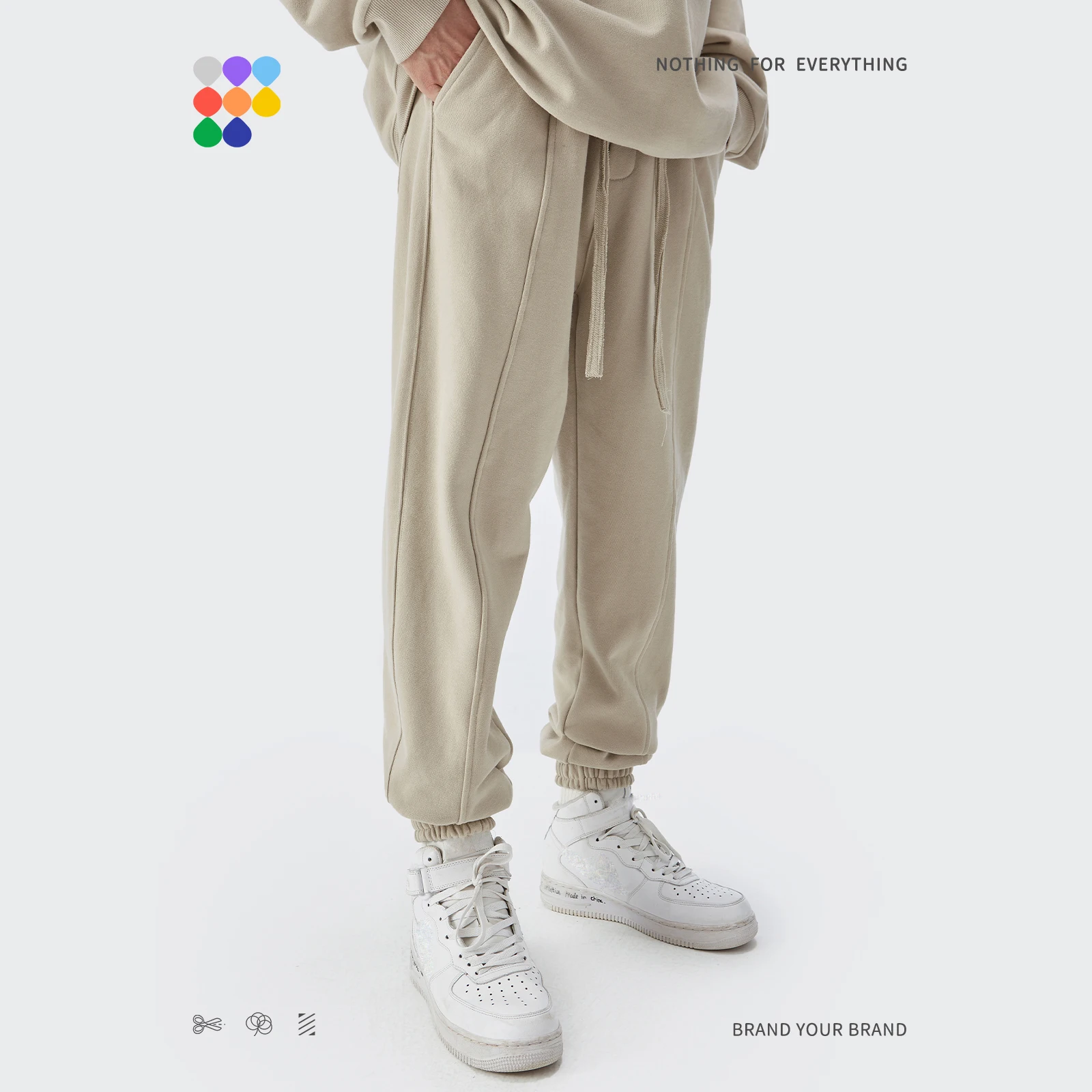 INFLATION 460gsm Heavyweight Sweatpant  Spring Solid Color 100% Cotton Jogger Pants Unisex Track Pant