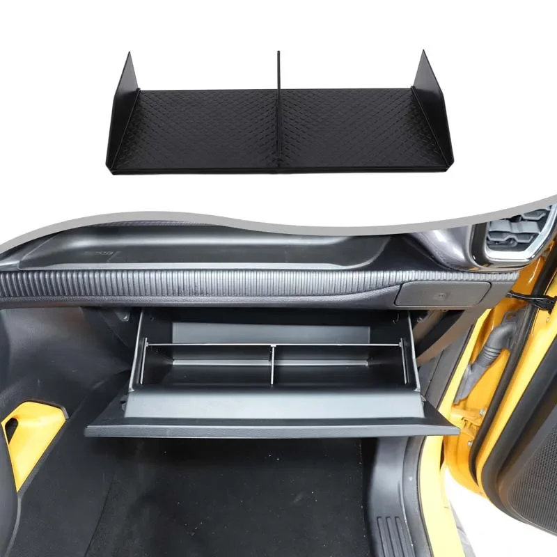 For Ford Ranger 2023+ ABS Black Car styling Car Co-Driving Glove Box Divider Car Interior Modification Accessories 4Pcs