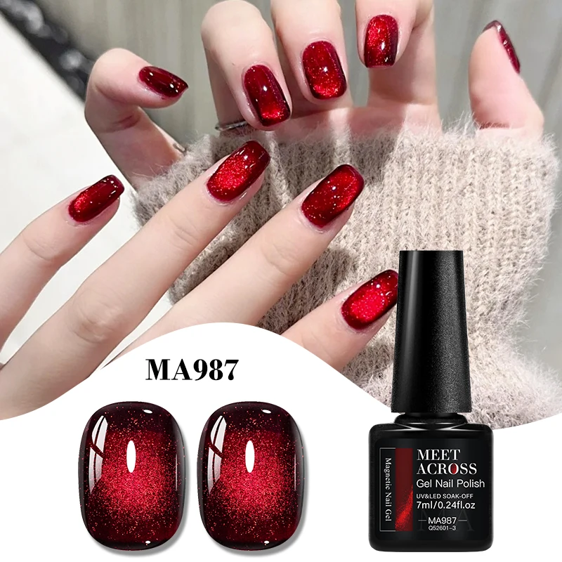 13個入り 猫柄 マグネットジェル＆カラージェルネイルポリッシュセット マグネットスティック付き セミパーマネント ソークオフ UV/LEDジェルネイル DIYネイルアート