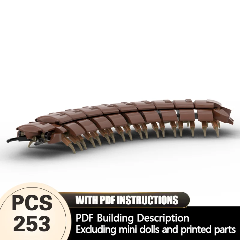 

Creators Animal Series Model MOC Building Bricks Arthropleura Modular Technology Gifts Holiday Assemble Children Toys Suit