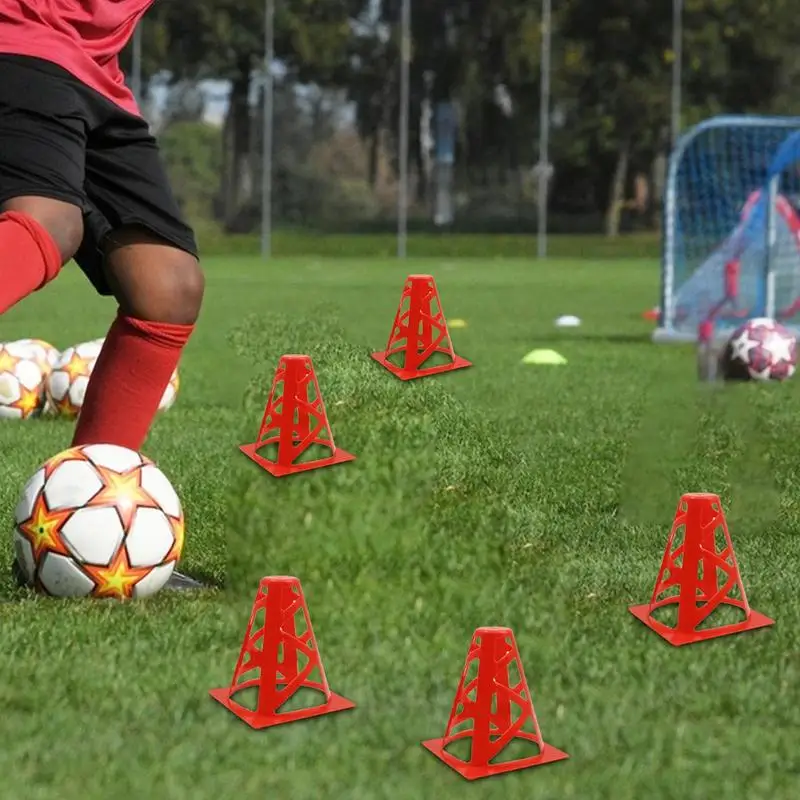 Conos deportivos para niños, conos marcadores de entrenamiento de fútbol, juego de conos de entrenamiento de Material PE para actividades al aire libre, entrenamiento de fútbol