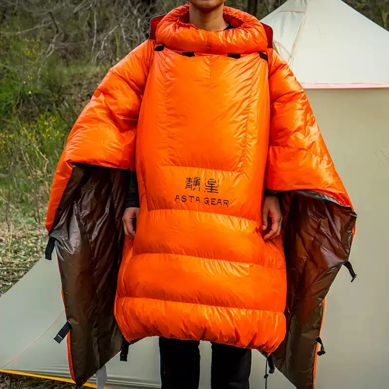 

ASTA GEAR 700FP Sleeping Bag Outdoor Camping Duck Down Quilt Ultralight Multi-functional Sleeping Bag 20D nylonThermal Windproof