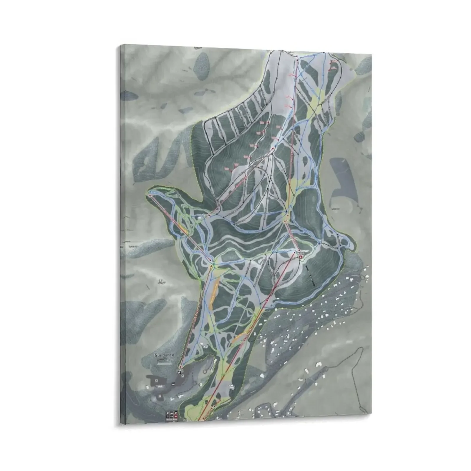 

Sundance Resort Trail Map Canvas Painting Decoration for bedroom nordic home decor home decors accessories poster mural