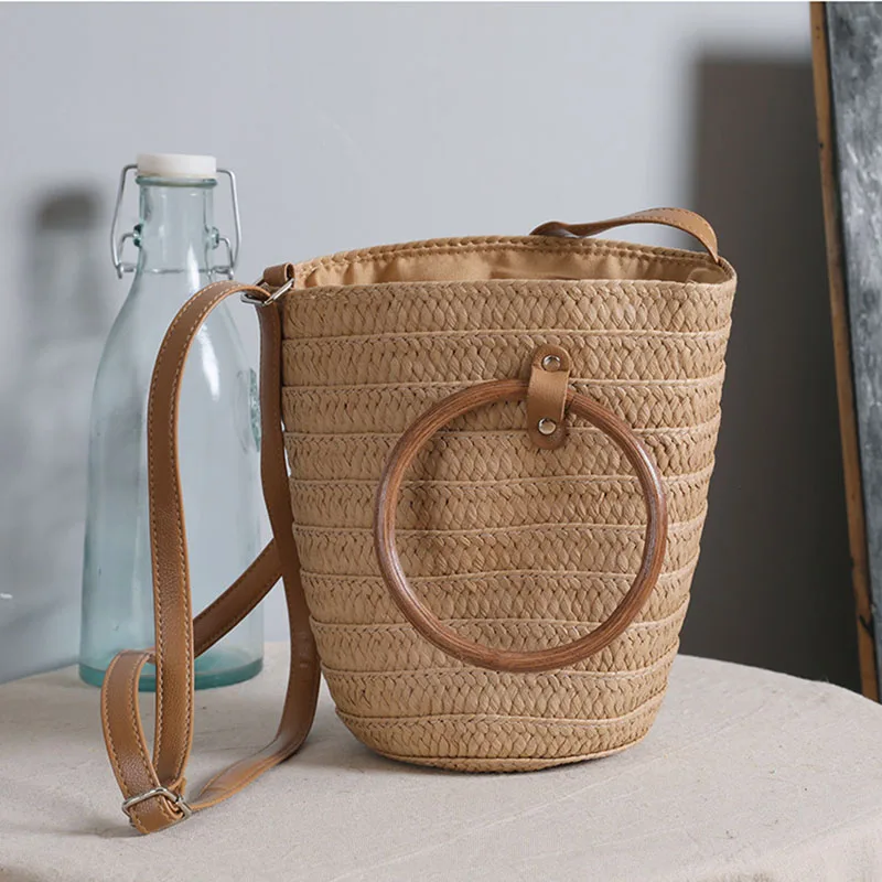 Summer Straw Woven Bag New Fashion Classic Shoulder Bag Beach Vacation Bag Large Capacity Handbag