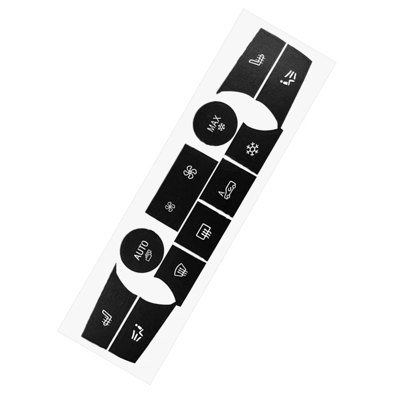 

1pc AC Button Repair Decals Sticker PVC 50*200mm Fit for BMW for X5 E70 2006-2013 for X6 E71 2008-2014 Replacement Car Accessory