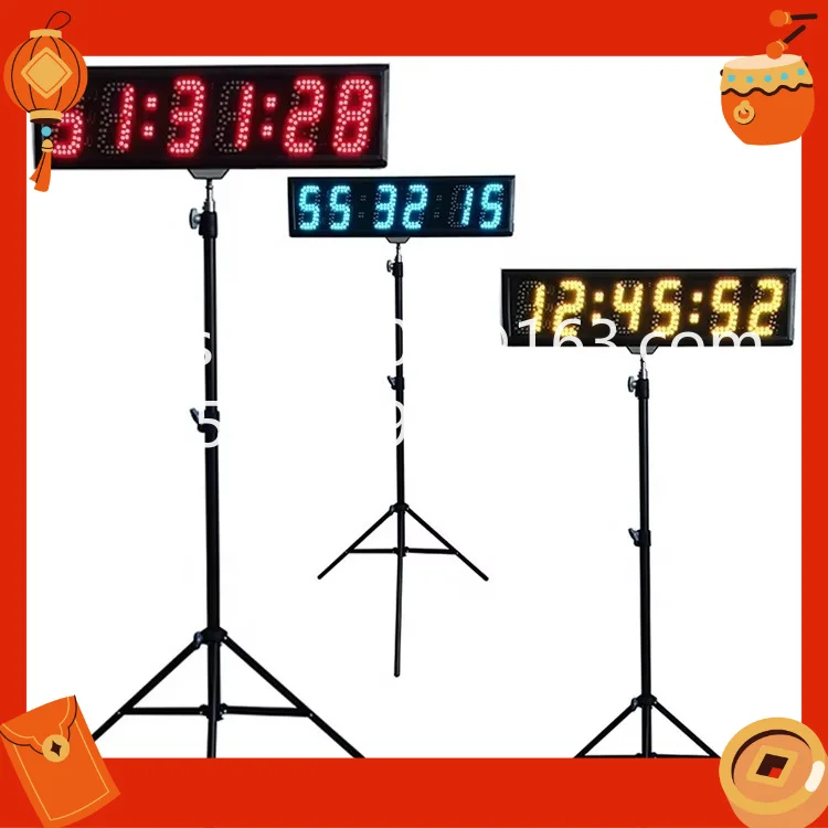 Large LED Race Timing Clock Timer 4 Inch Indoor Running Events Stopwatch Clock