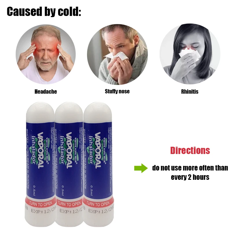 1Pcs Herbal Nasal Inhaler Essential Oil Rhinitis Mint Cream For Refreshing Relief Stuffy Nose Headache Antipruritic Spray