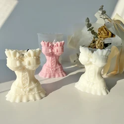 3D Corset Silicone Candle Molds Woman Dress Mold Aromatherapy Candle Plaster Soap Skirt Vase Mould DIY Gypsum Flower Pot Making