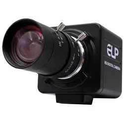 ELP Global Shutter USB Camera 1200P USB Webcam High Speed 90fps Mini Video Camera with CS Varifocal Lens for Computer Laptop PC