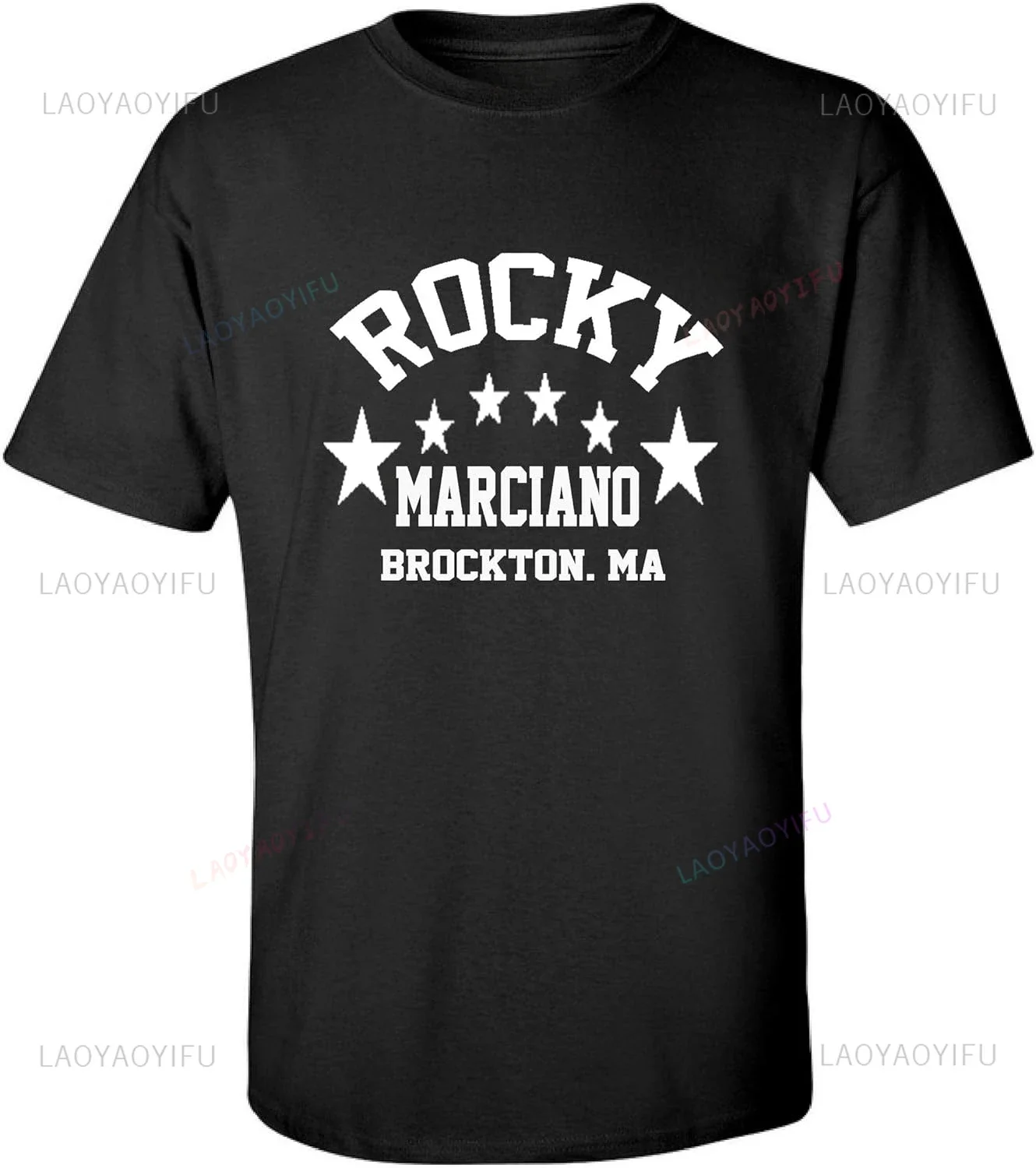 Printed Marciano Rocky Boxing Gym Training Men's Summer Trend Harajuku Short Sleeve Unisex Graphic Oversized T-shirt