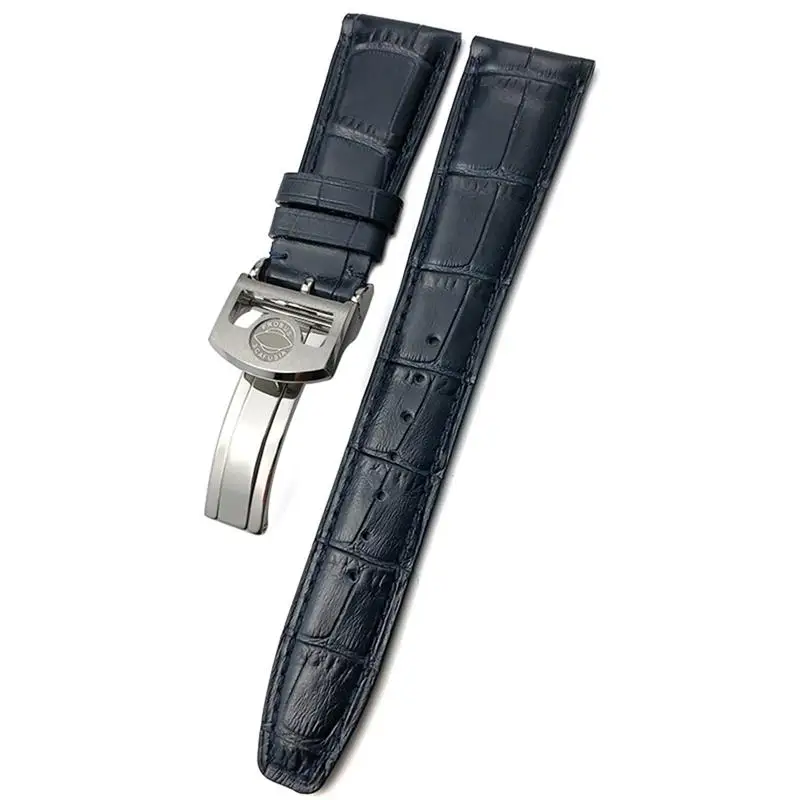 

SCHIK 20mm 21mm 22mm Cowhide Watch Band Replacement for IWC Portugieser Porotfino Family 'S Watches Strap Folding Buckle