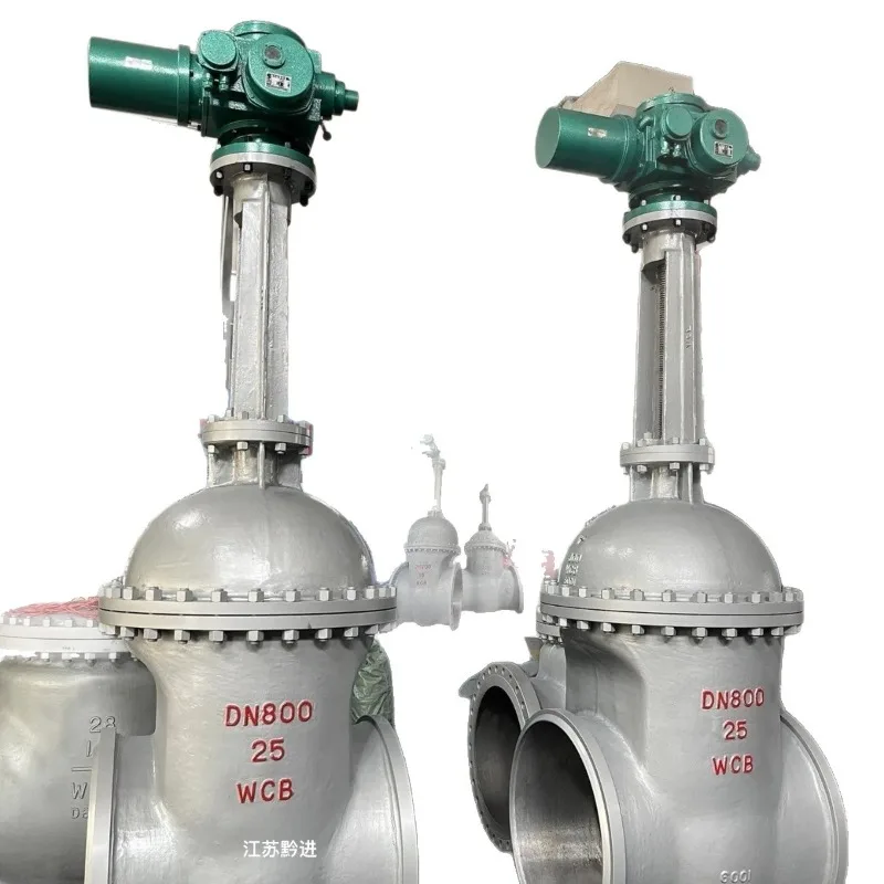 Z961H-40C DN1200 large diameter welded gate valve with DZW180 intelligent switch type electric actuator