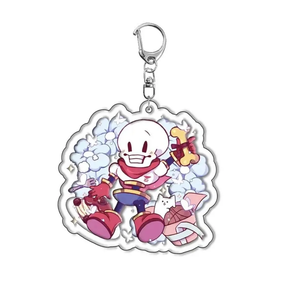 Anime Undertale Frisk Chara Toriel Sans Papyrus Asriel Ink Error Horror Keychain Cosplay Acrylic Pendant Keyring Props ornaments