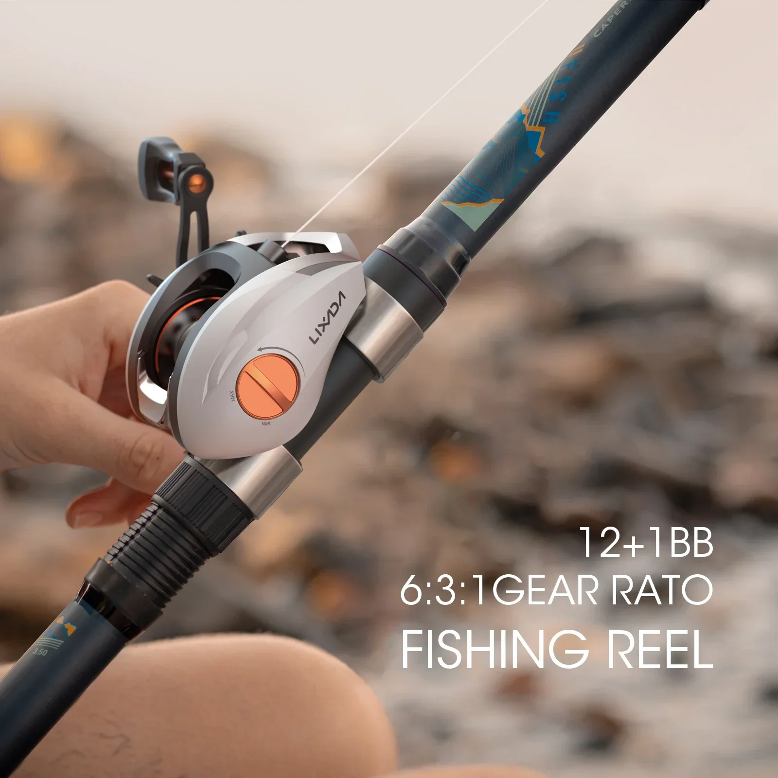 

Lixada 12+1 Ball Bearings Baitcasting Reel Fishing Fly High Speed Fishing Reel with Magnetic Brake System Fishing wheel