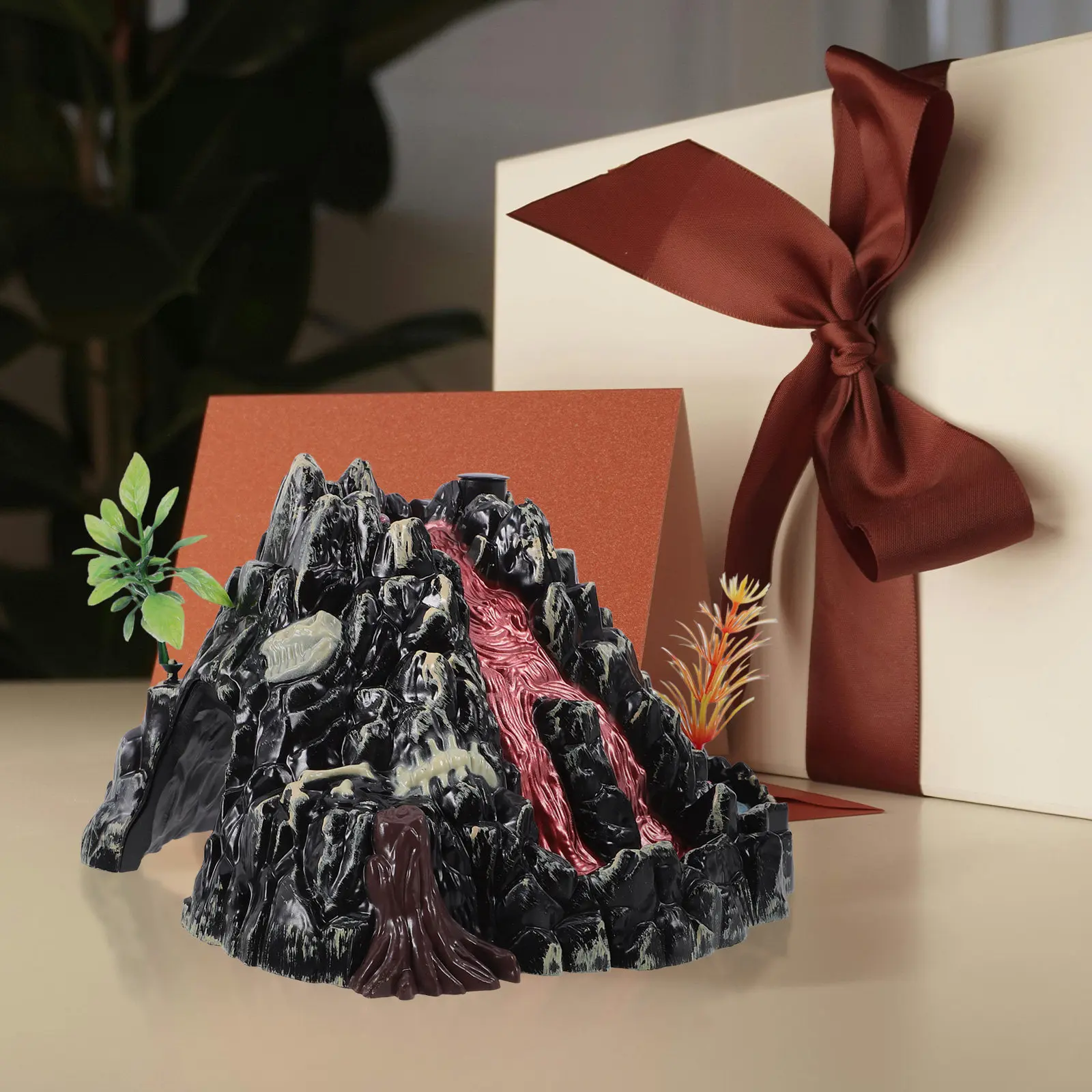 

Электрический симулятор вулкана: распыление тумана, свет, звук, реалистичное извержение, настольный декор для ландшафтного дизайна