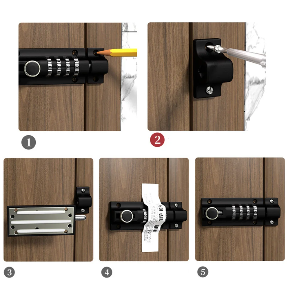

Waterproof Effect Wide Range Of Applications Zinc Alloy Big Door Bolt Black Black Gold Black Gold Prevent Rust