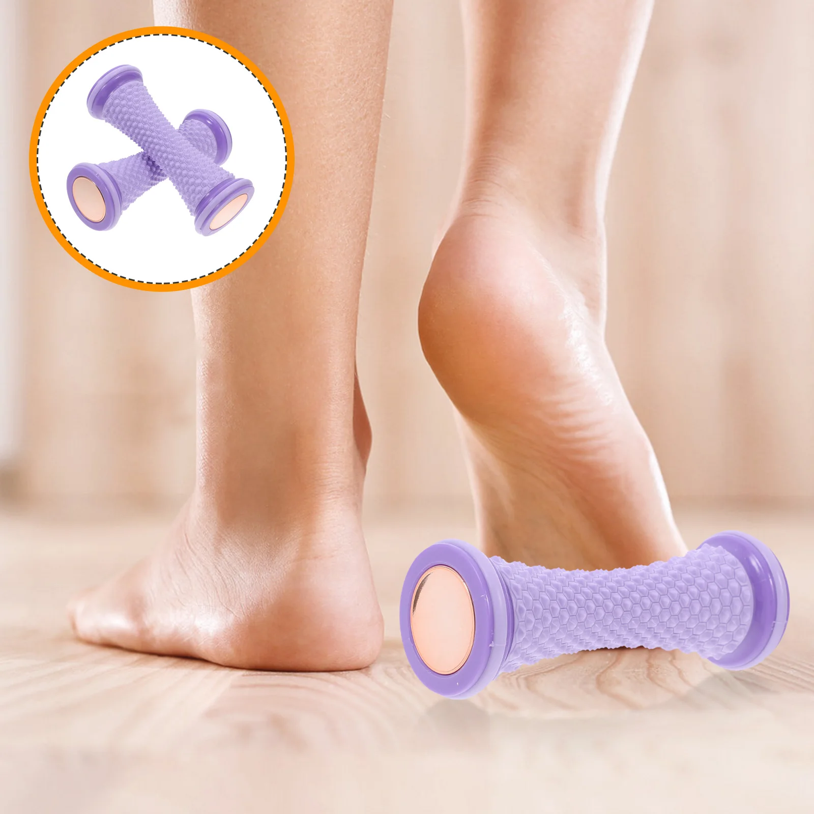 

2pcs Portable Massager Roller For Foot Heel Muscle Relief Plantar Massage Tool Yoga Foot Roller Manual Massager