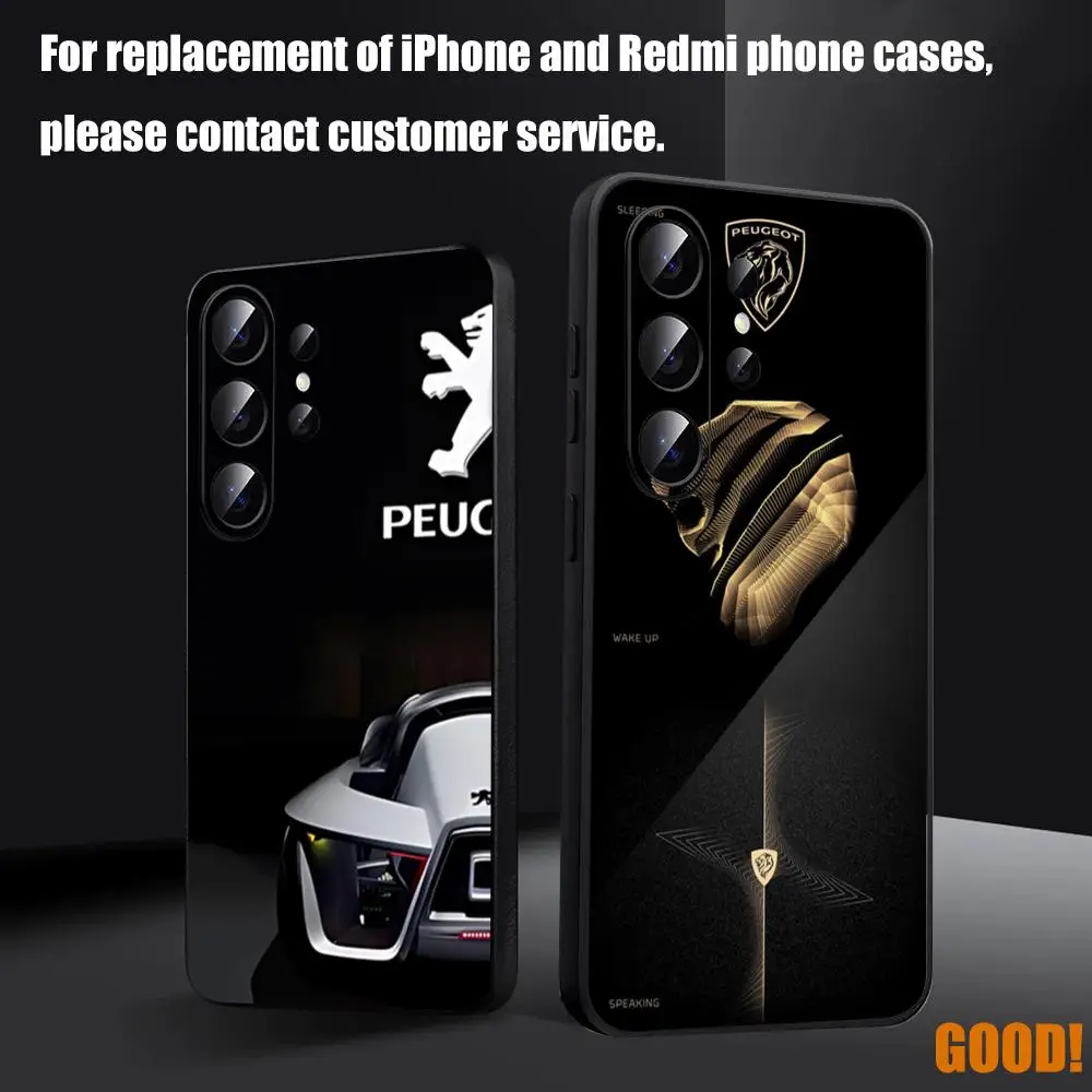 Logo-tipos de P-Peugeot Phone Case For Samsung Galaxy S26 S25 S24 S23 S22 S21 S20 Plus Ultra Fold A Soft Black
