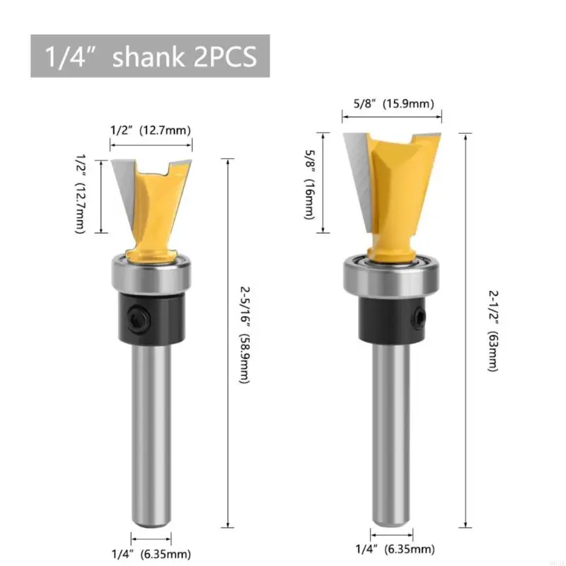 964E Professional Dovetail Router Bit 1/4 Shank Suitable For Detailed Joinery Projects Carving and Furniture Making