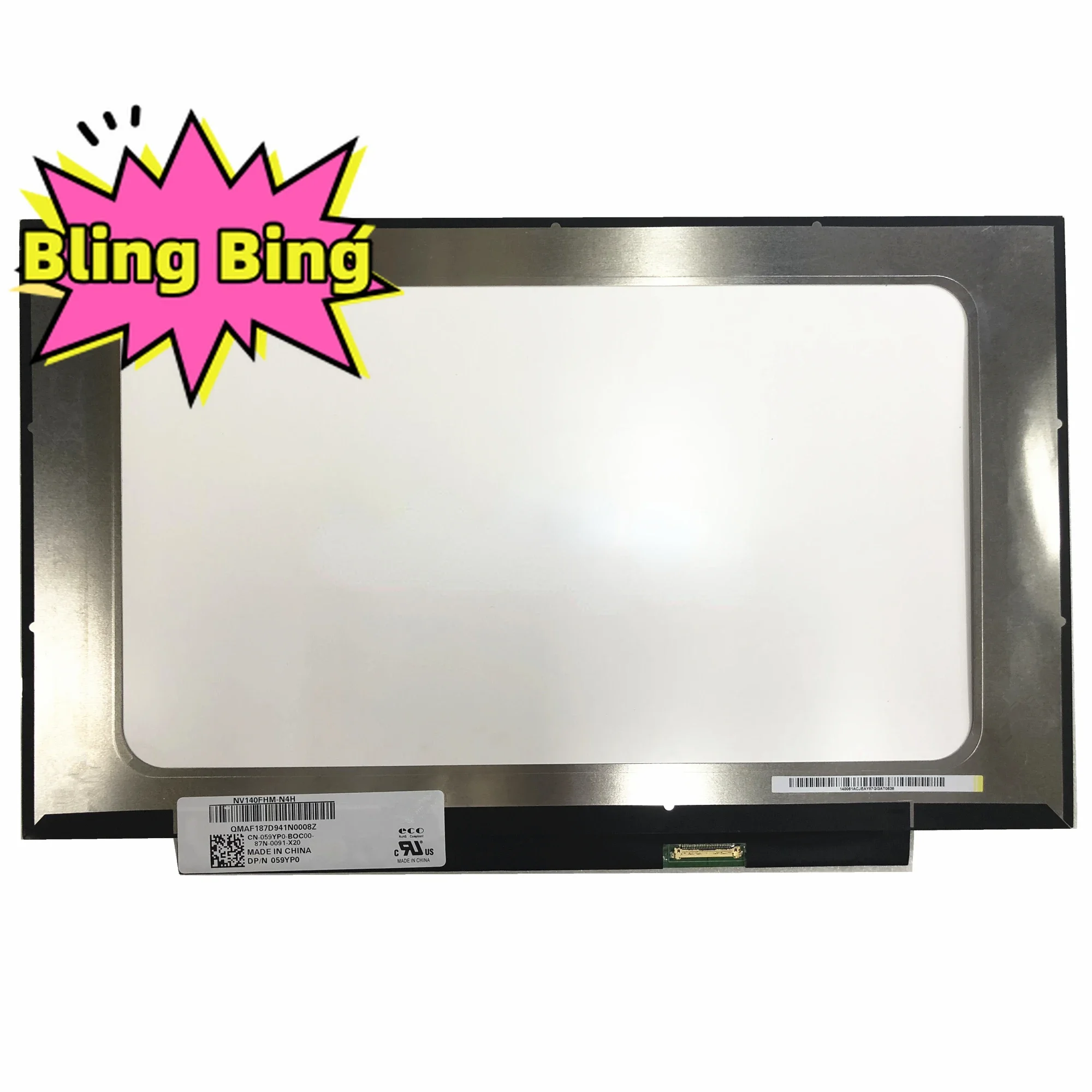 

NV140FHM-N4H fit N140HCA-EBA LP140WF7 SPC1 NV140FHM-N4B NV140FHM-N62 N61 N3B N47 N4C LCD LED Screen 1920*1080 30 PIN NEW IPS