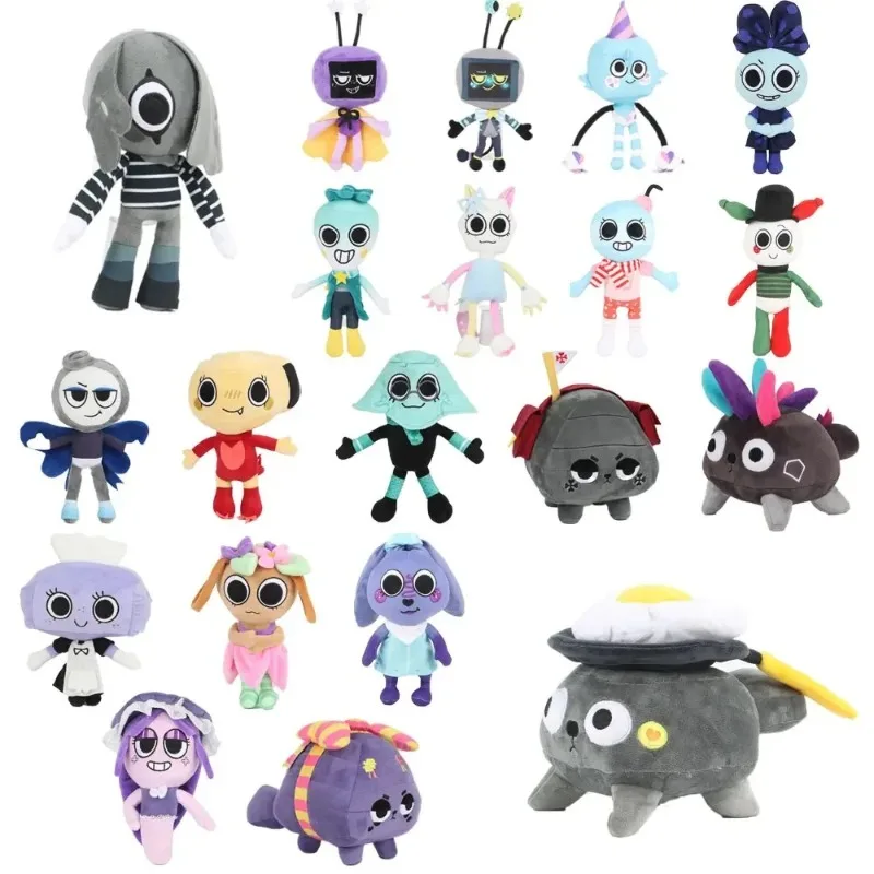 ホラーぬいぐるみグーブ・ペブル・ダンディーズ・ワールドゲームシリーズ　可愛い漫画ぬいぐるみ人形　キュートなアニメホームデコレーション　デスクトップオーナメント