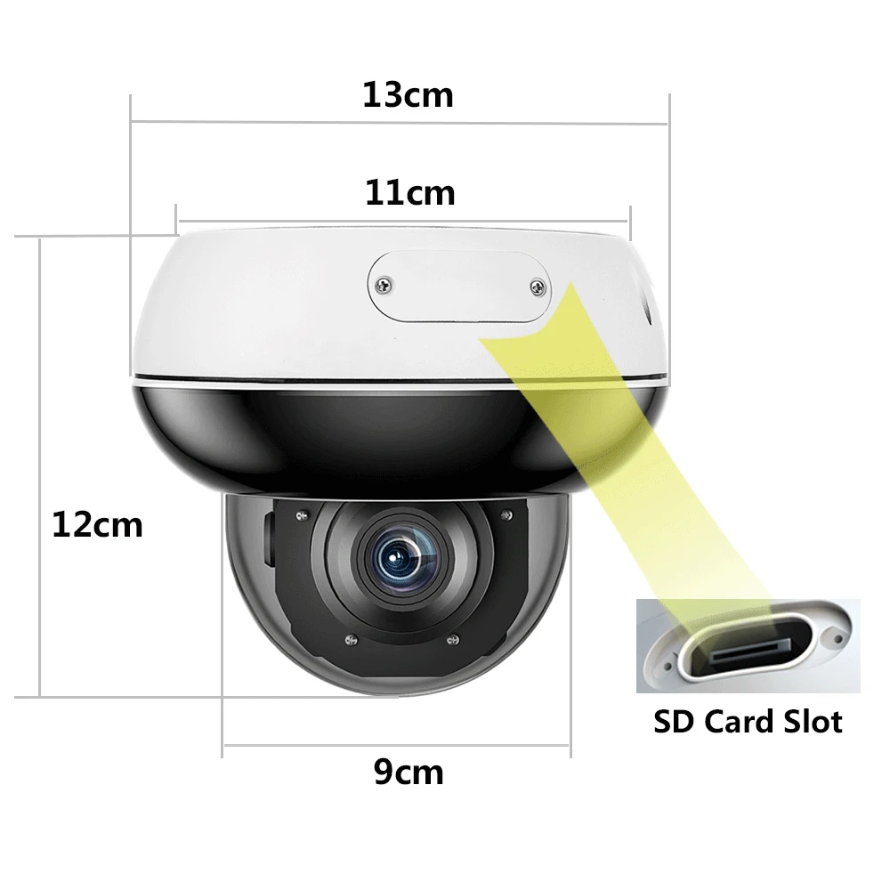 Imagem -04 - Câmera ip de Segurança sem Fio Uhd 4k 8mp Sony415 Wifi Dome Ptz 27135 mm Zoom 5x Rastreamento Humano Autofoco ir 30m