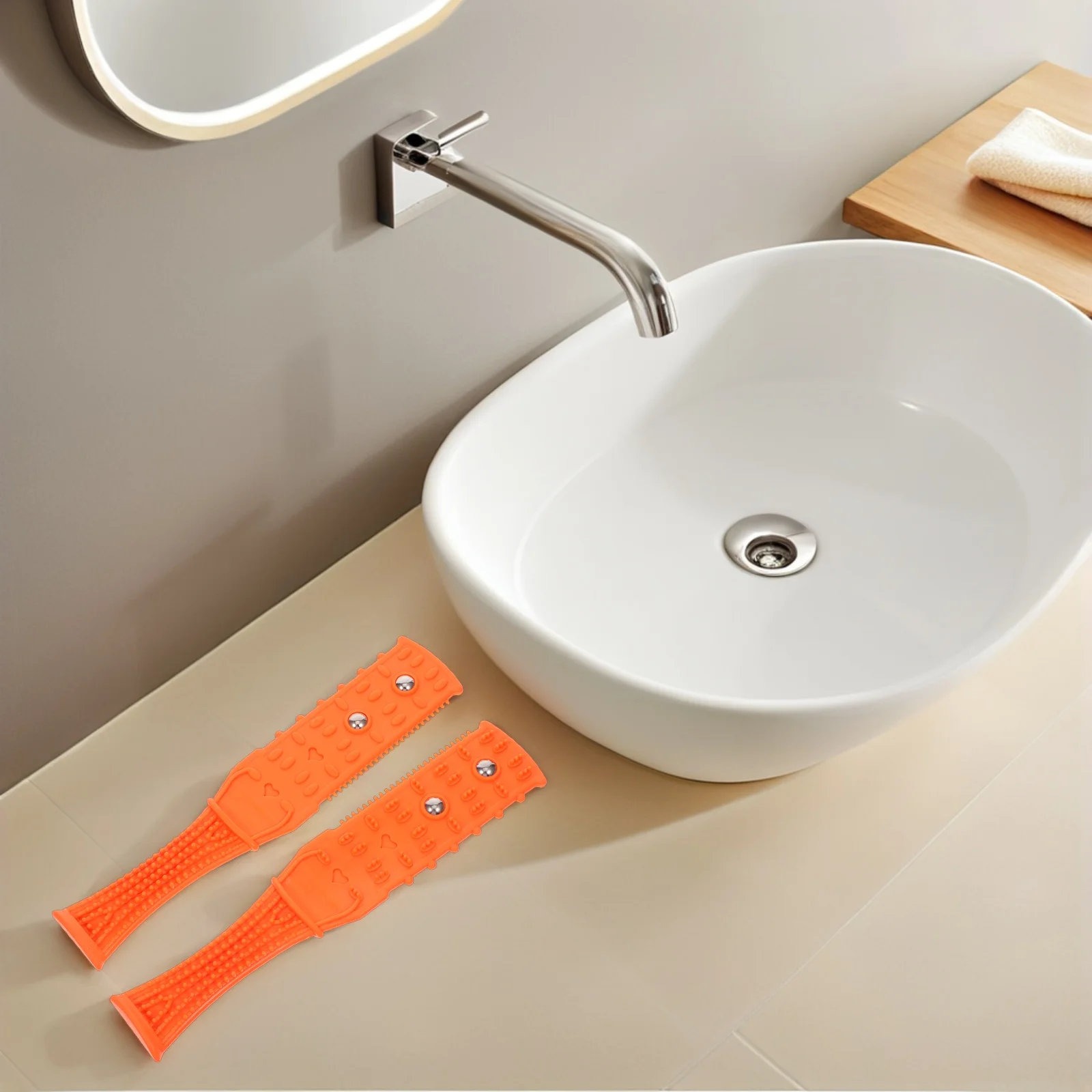

2 Pcs Massager for Slap Board Massger Elasticity Beat Acupoint Sticks Orange